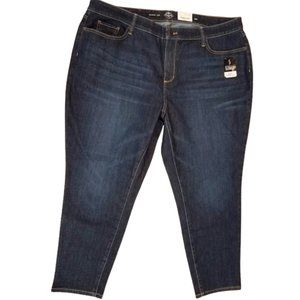 ST JOHN'S BAY Mid-Rise Skinny Ankle Blue Jeans Women's 22 W